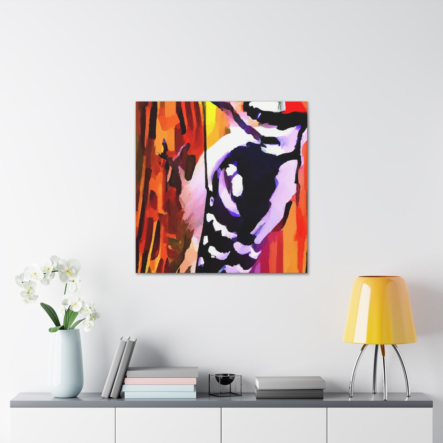 "Downy Woodpecker Wishes" - Canvas