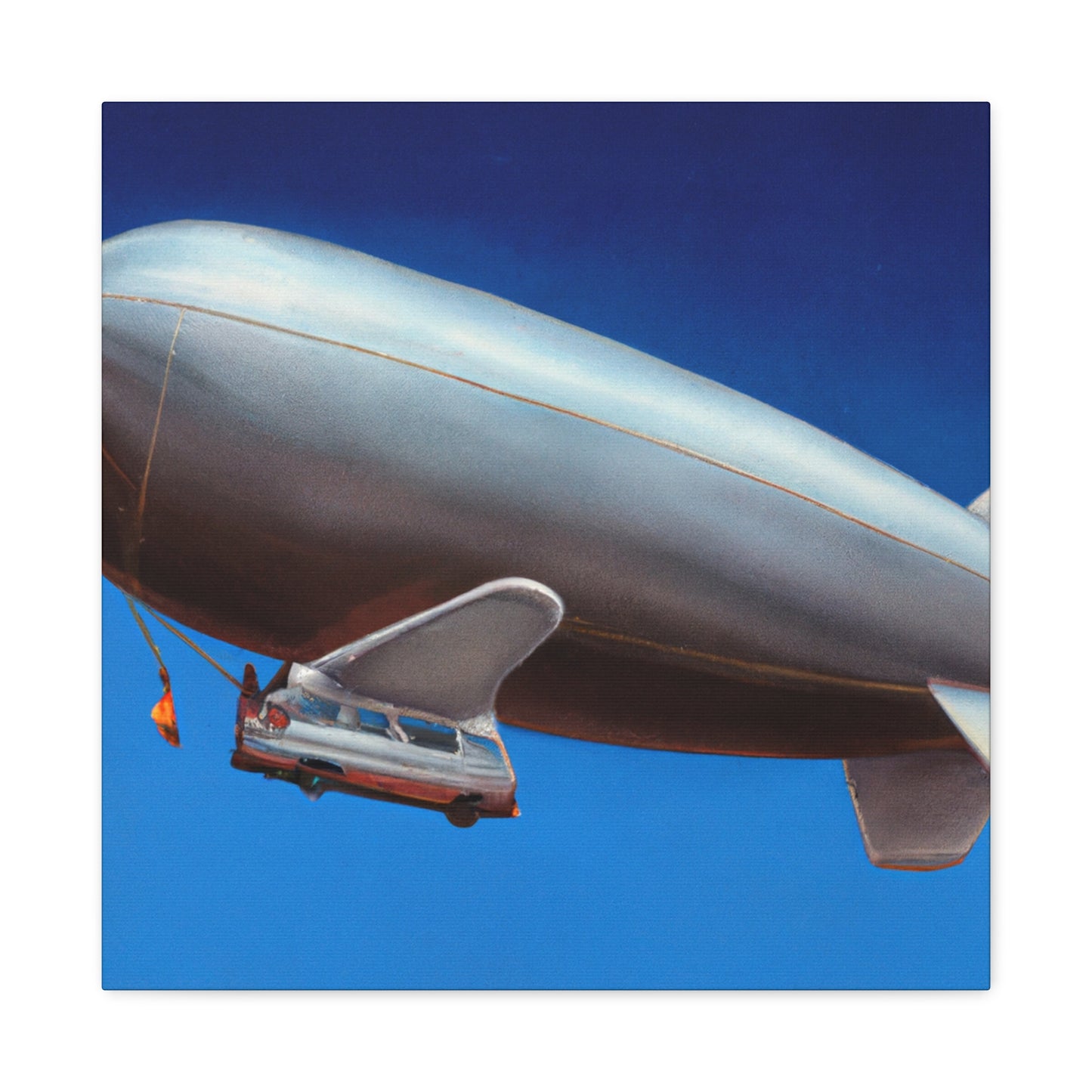 "Floating Through Sky: Blimp" - Canvas