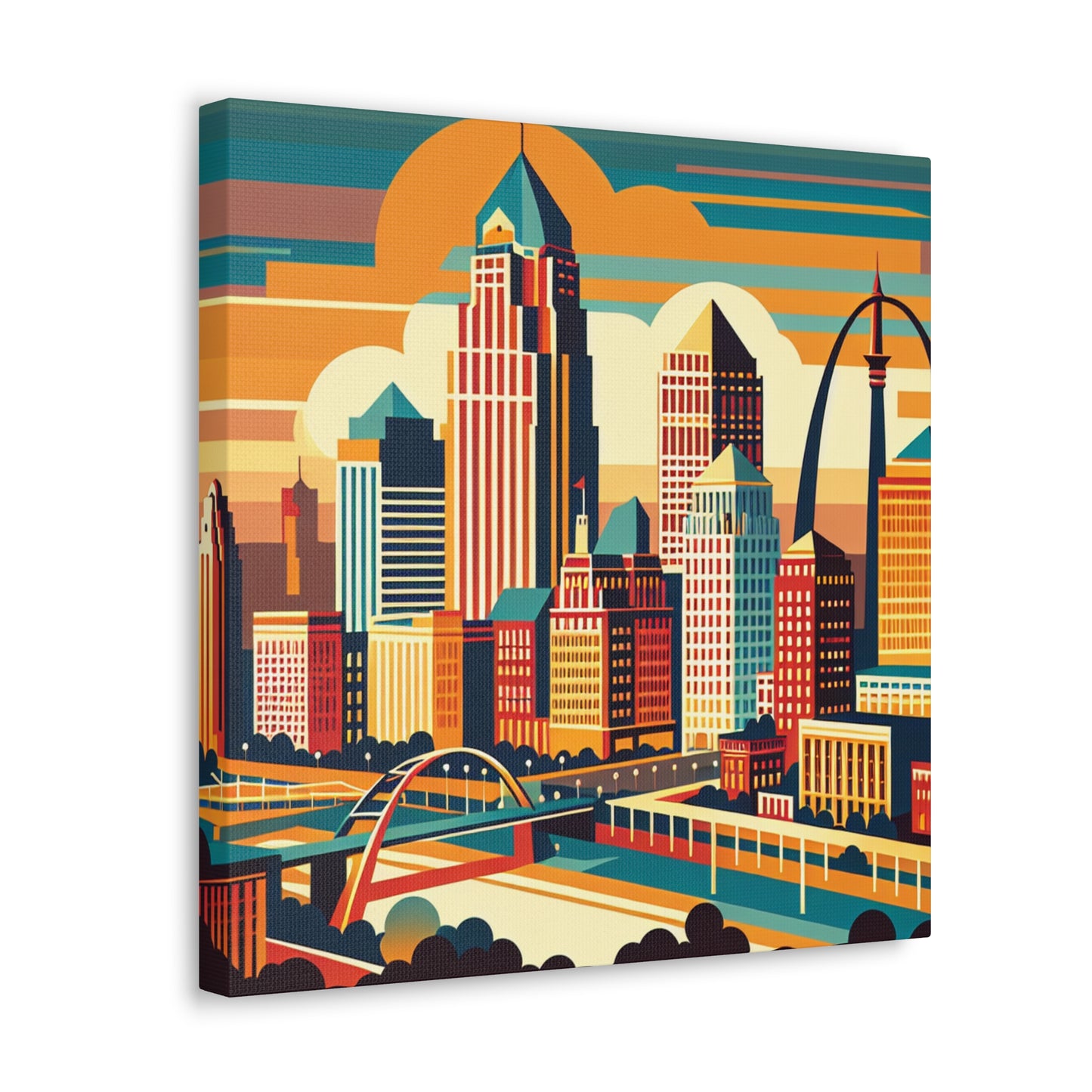 City of River Lights - Canvas