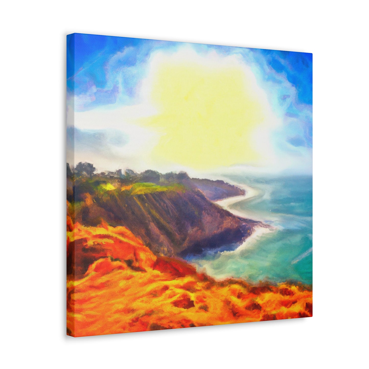 Vast Moonlight Coastline - Canvas