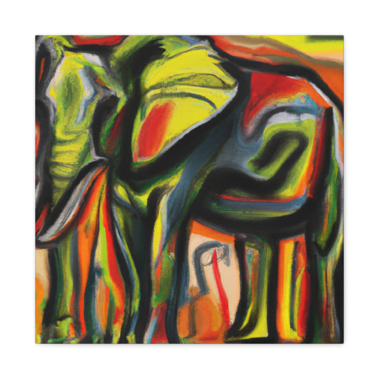 Elephant in Motion - Canvas