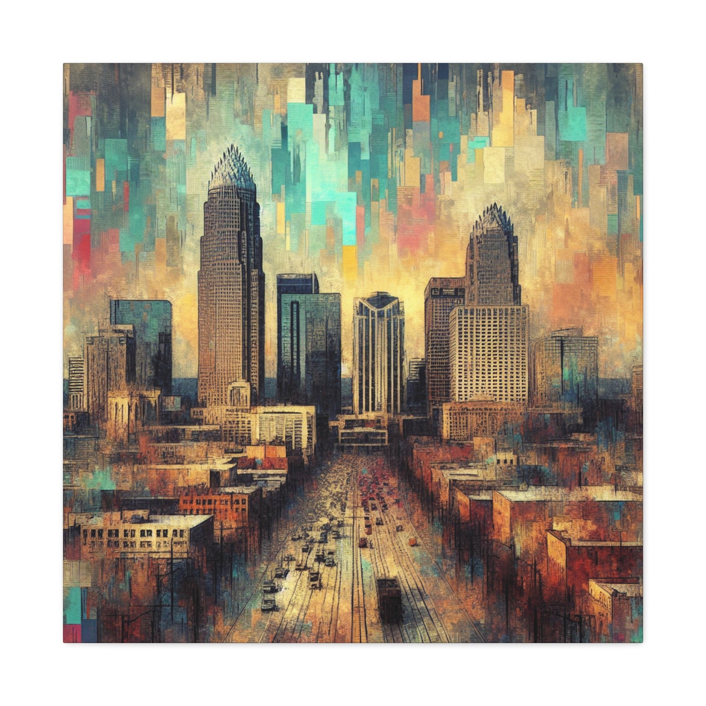 "Cosmic Urban Reverie" - Canvas