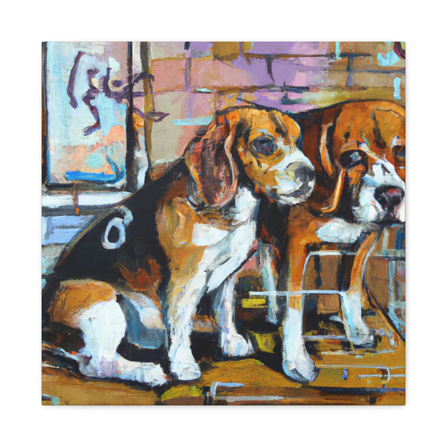 "Beagle and the City" - Canvas