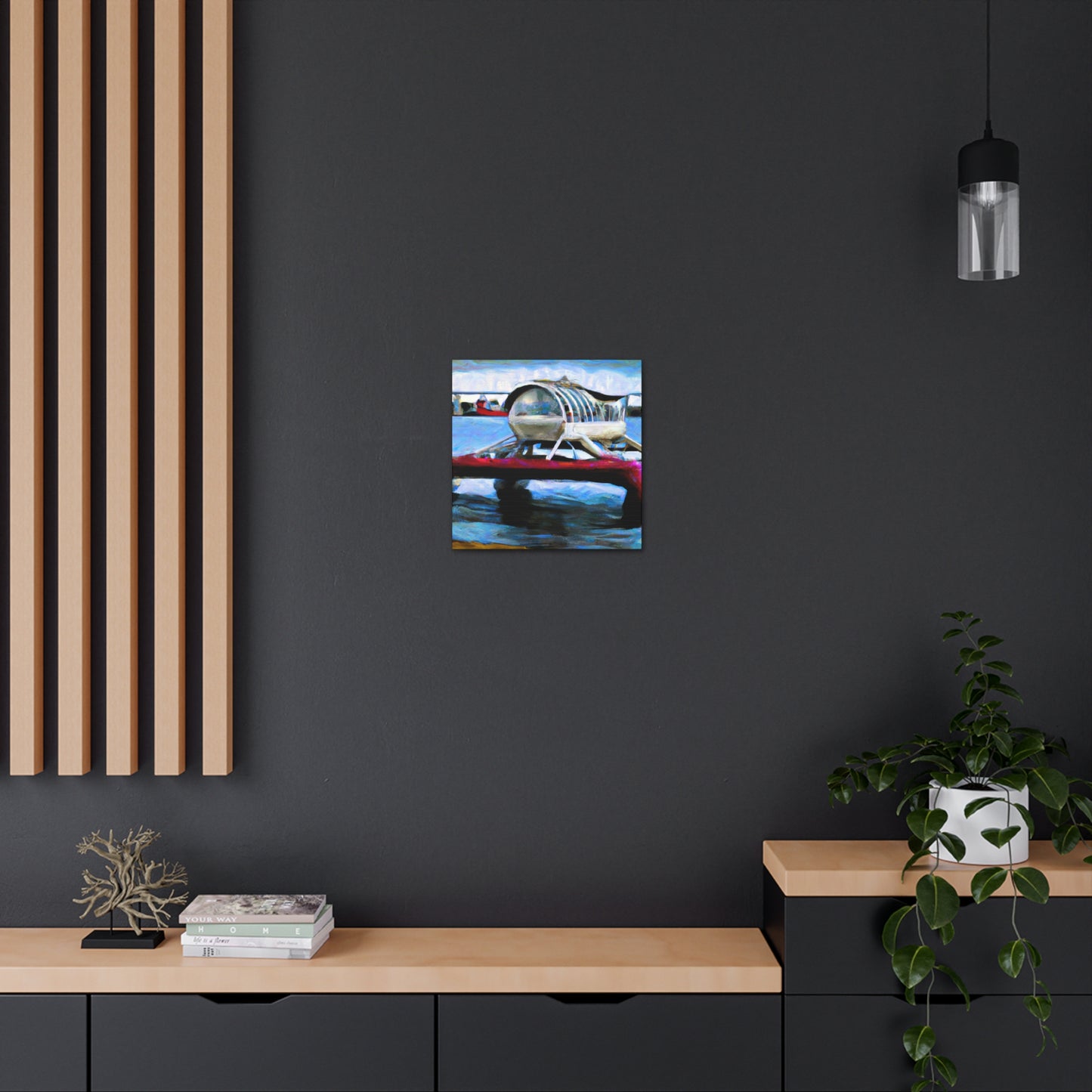 "Pontoon Boat Mirages" - Canvas