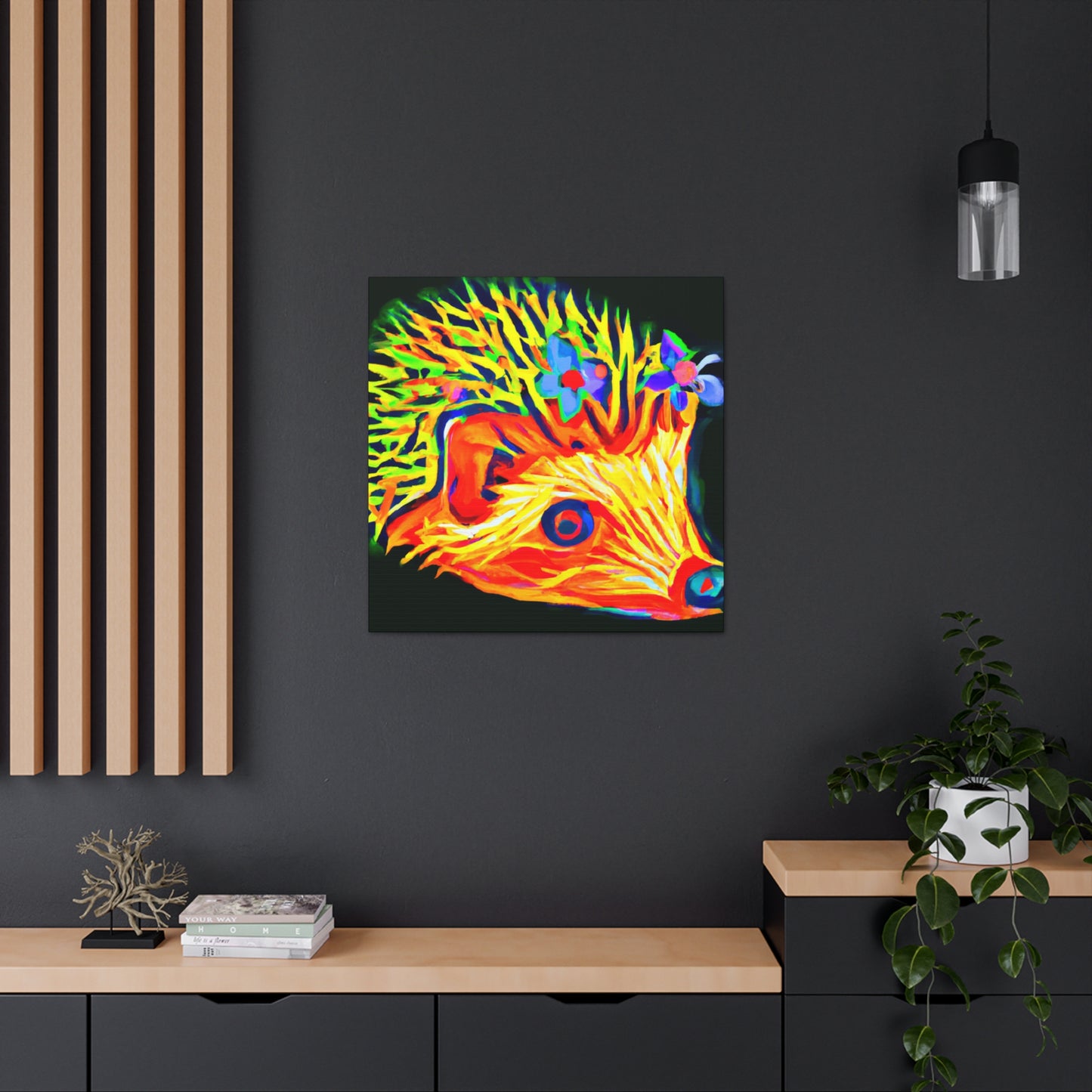 Hedgehog in Art Deco - Canvas