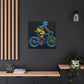 "Bicyclist in Motion" - Canvas