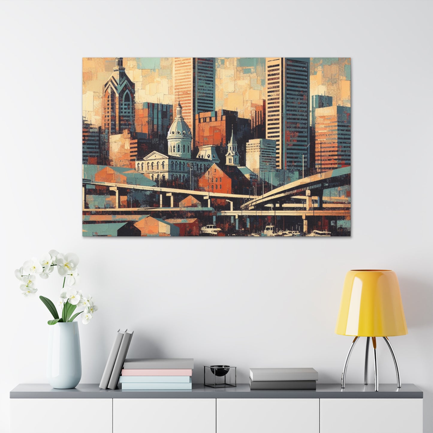 "Harbor City Vibrations" - Canvas