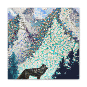 "Wild Wolves in Pointillism" - Canvas