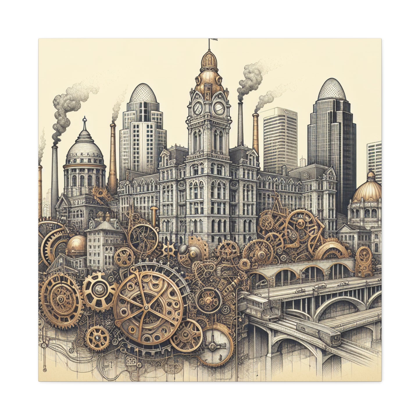 "Cincinnati's Gilded Brilliance" - Canvas