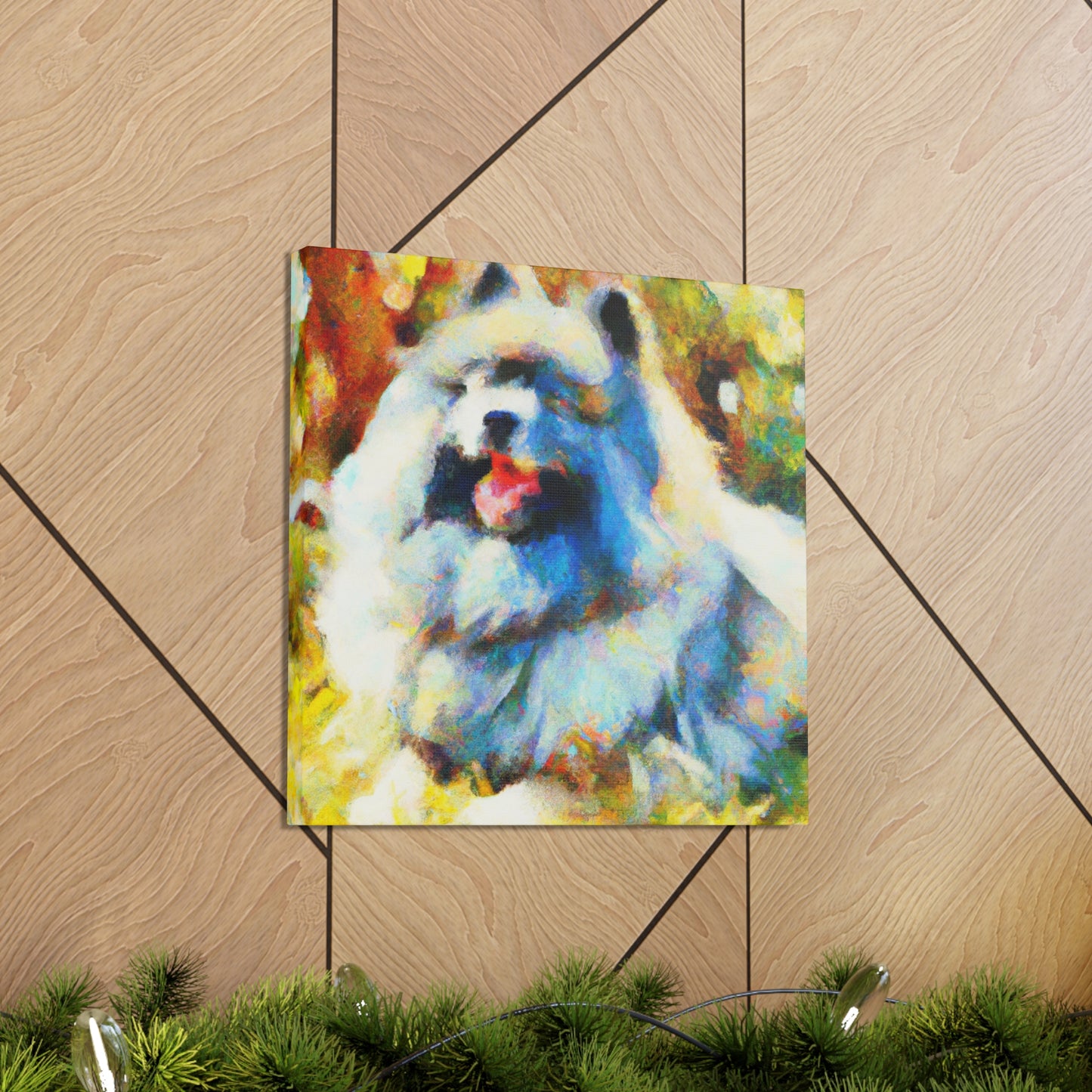 "Keeshond in Impressionism" - Canvas