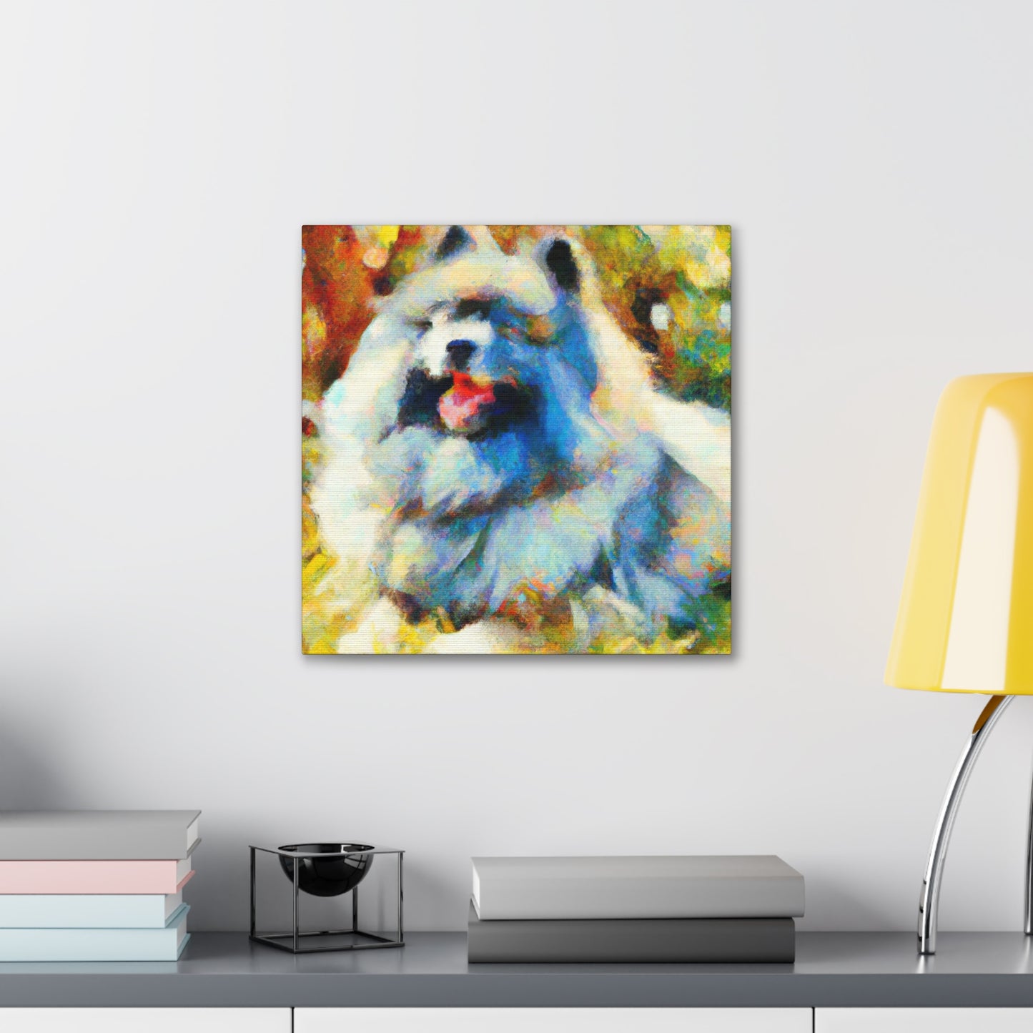 "Keeshond in Impressionism" - Canvas