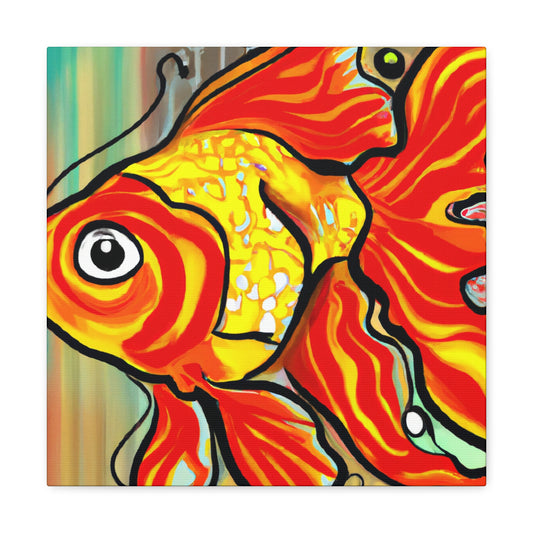 Golden Fish Glinting - Canvas