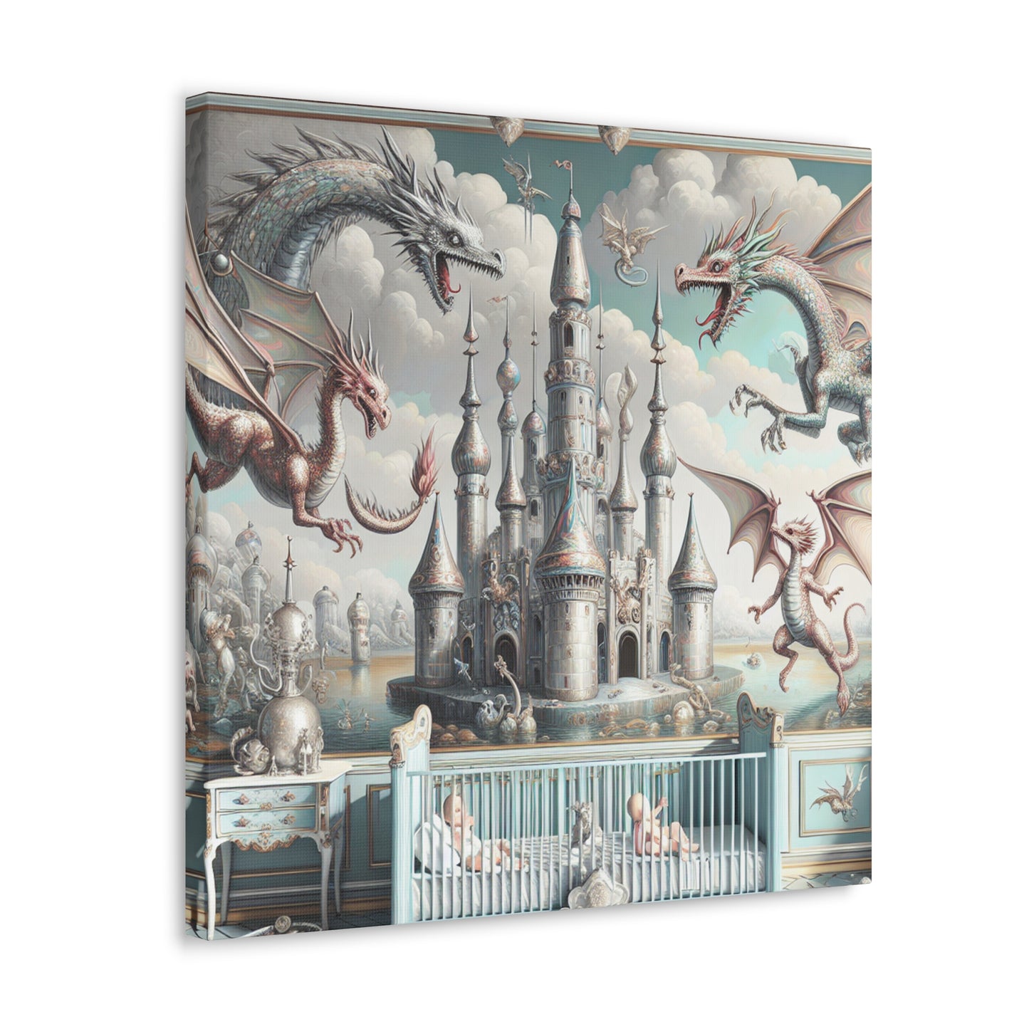 Whimsical Dragon's Fairytale - Canvas