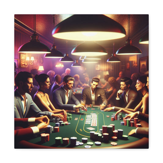 "Table of High Stakes" - Canvas