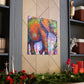 Elephant Embrace Abstraction - Canvas