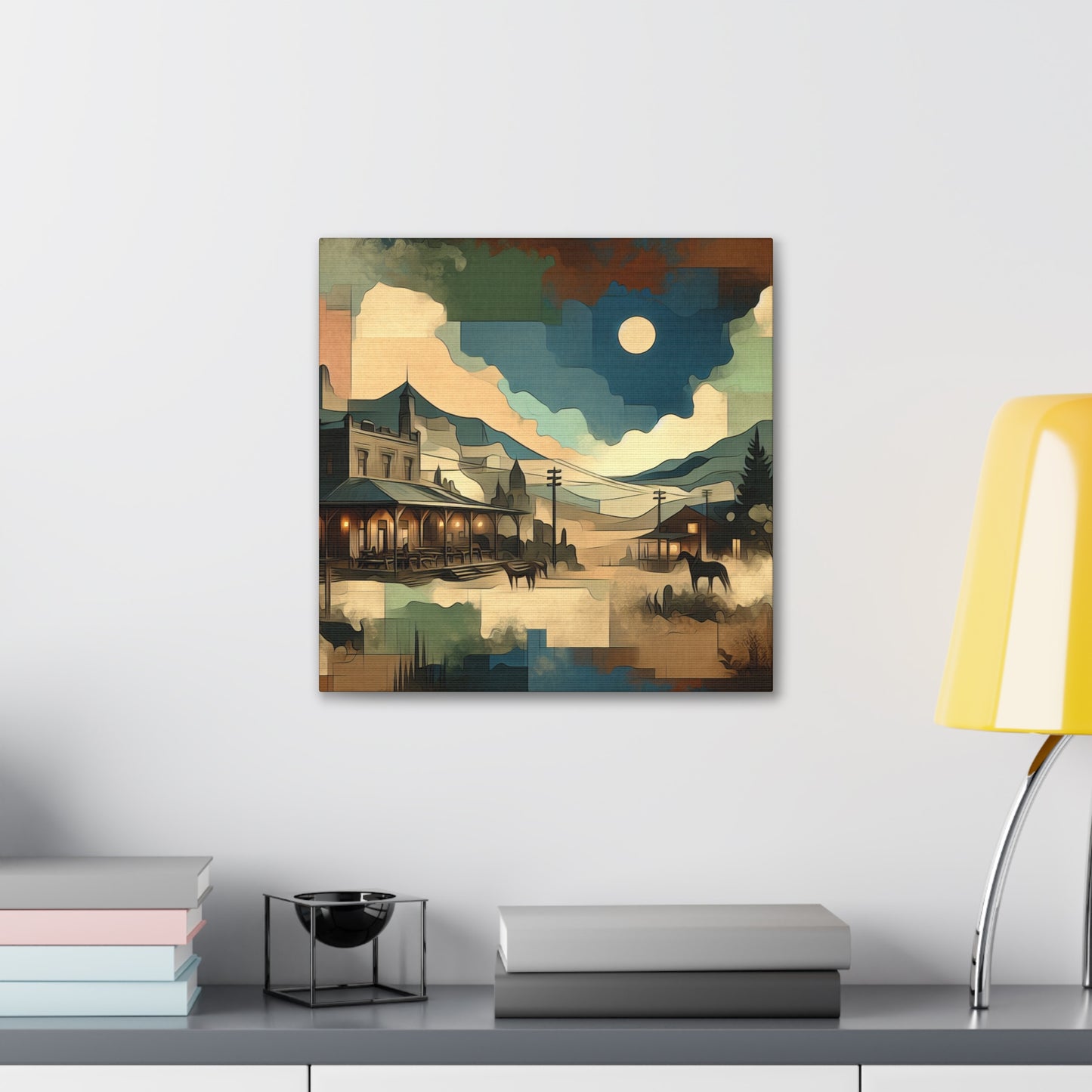 "Saloon Serenade at Dusk" - Canvas