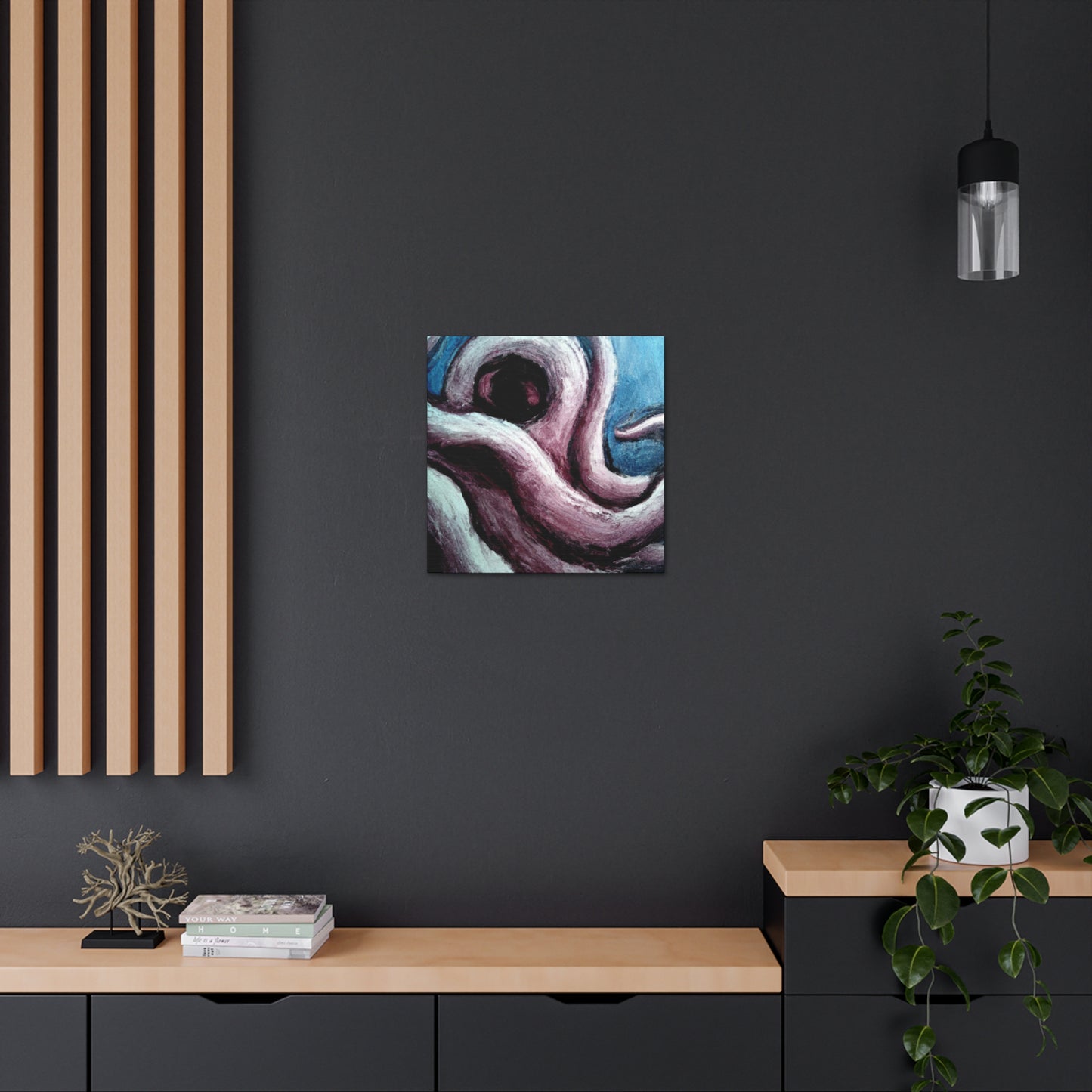 Octopus in Abstract Space - Canvas