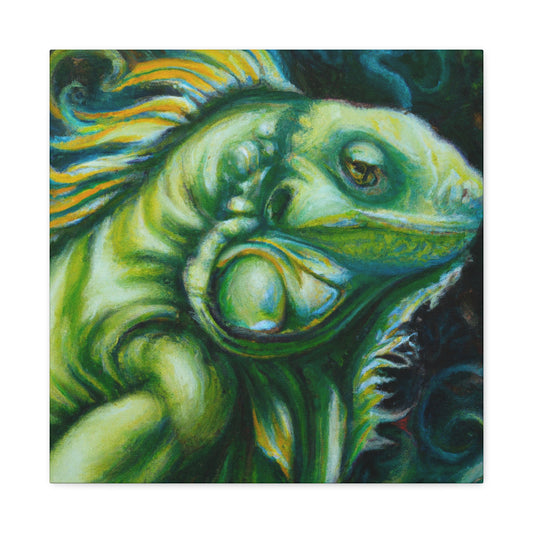 Nouveau Iguana Green - Canvas