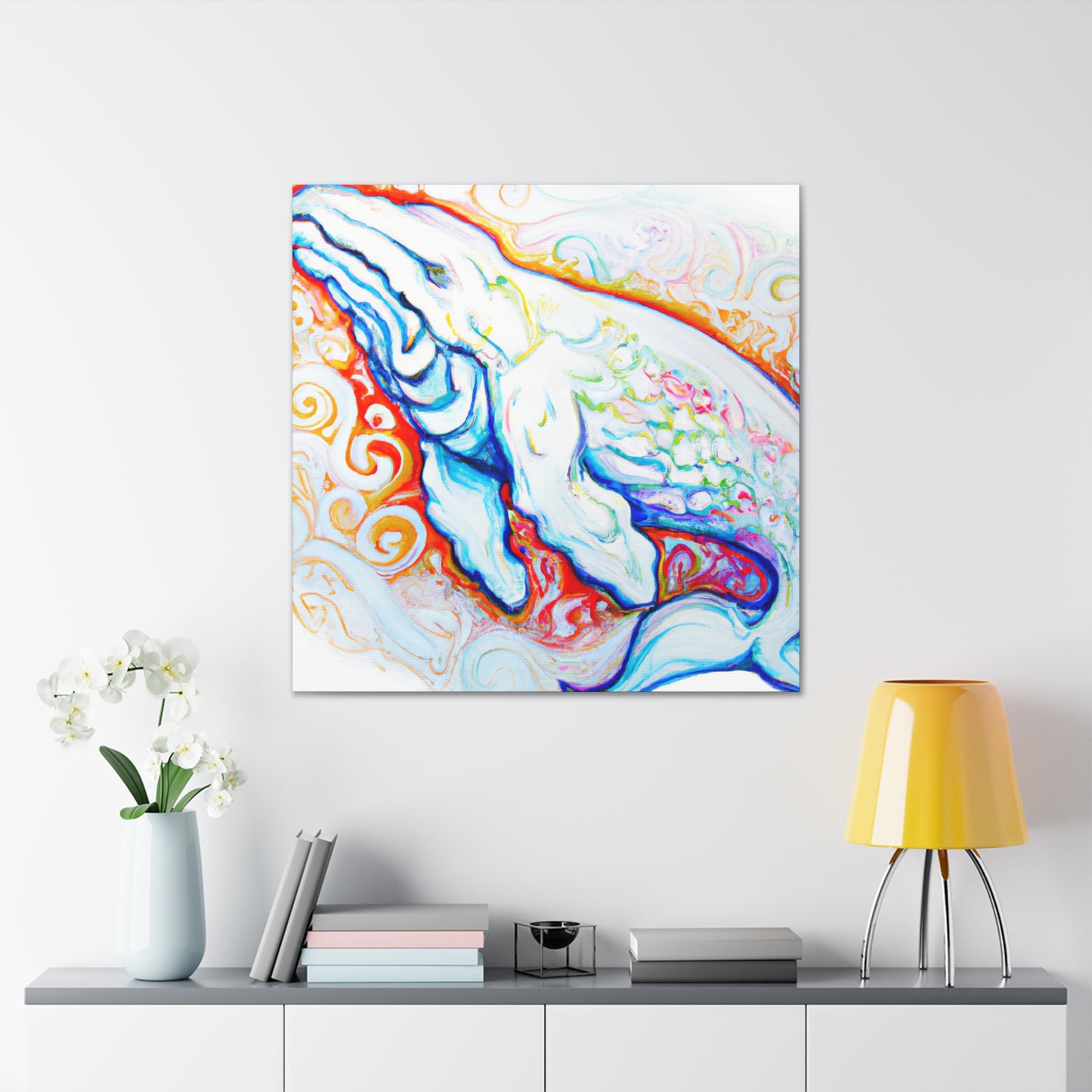 Beluga Whale Nebula Dream - Canvas