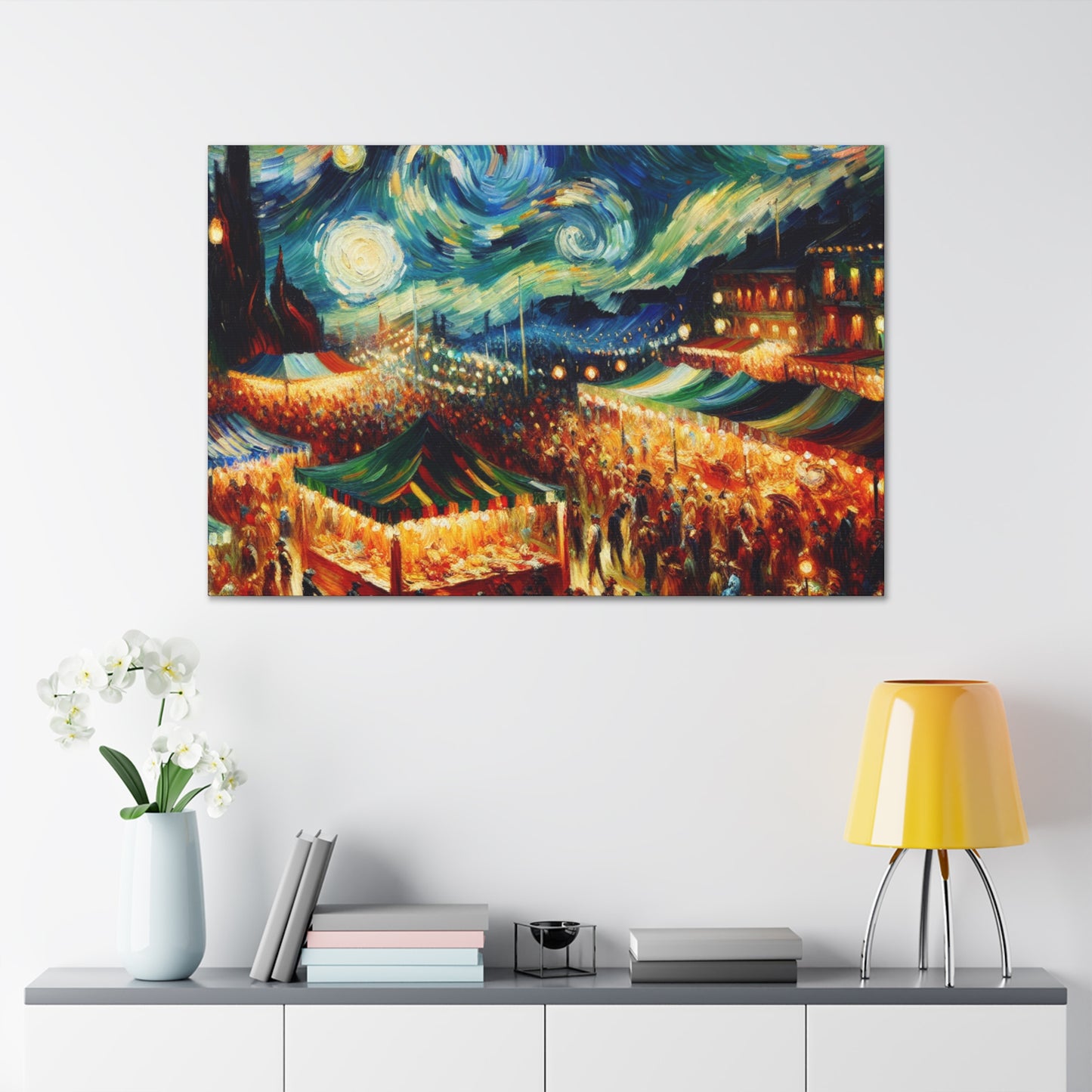 Vibrant Festival Revelry - Canvas