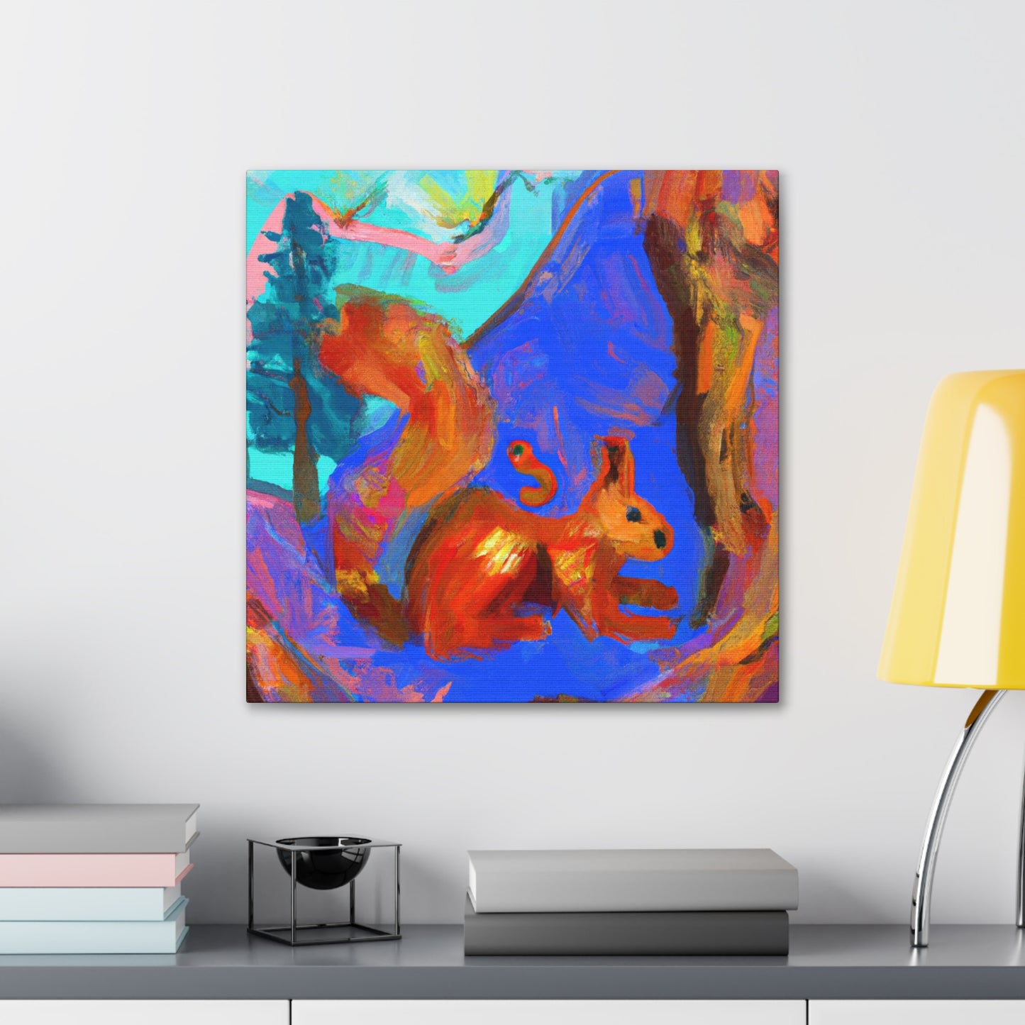 Squirrel's Fauve Frenzy - Canvas