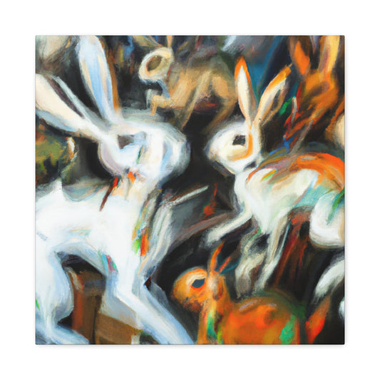 Rabbits in Expressionism - Canvas