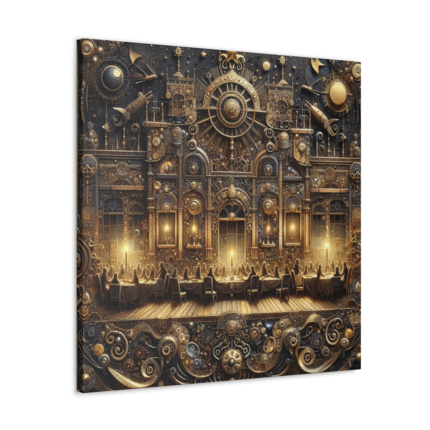 "Mechanical Marvels at Dusk" - Canvas