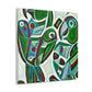 "Parakeets in Abstraction" - Canvas