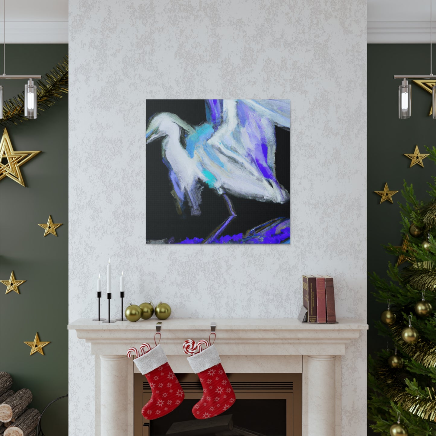 "Snowy Egret Reverie" - Canvas