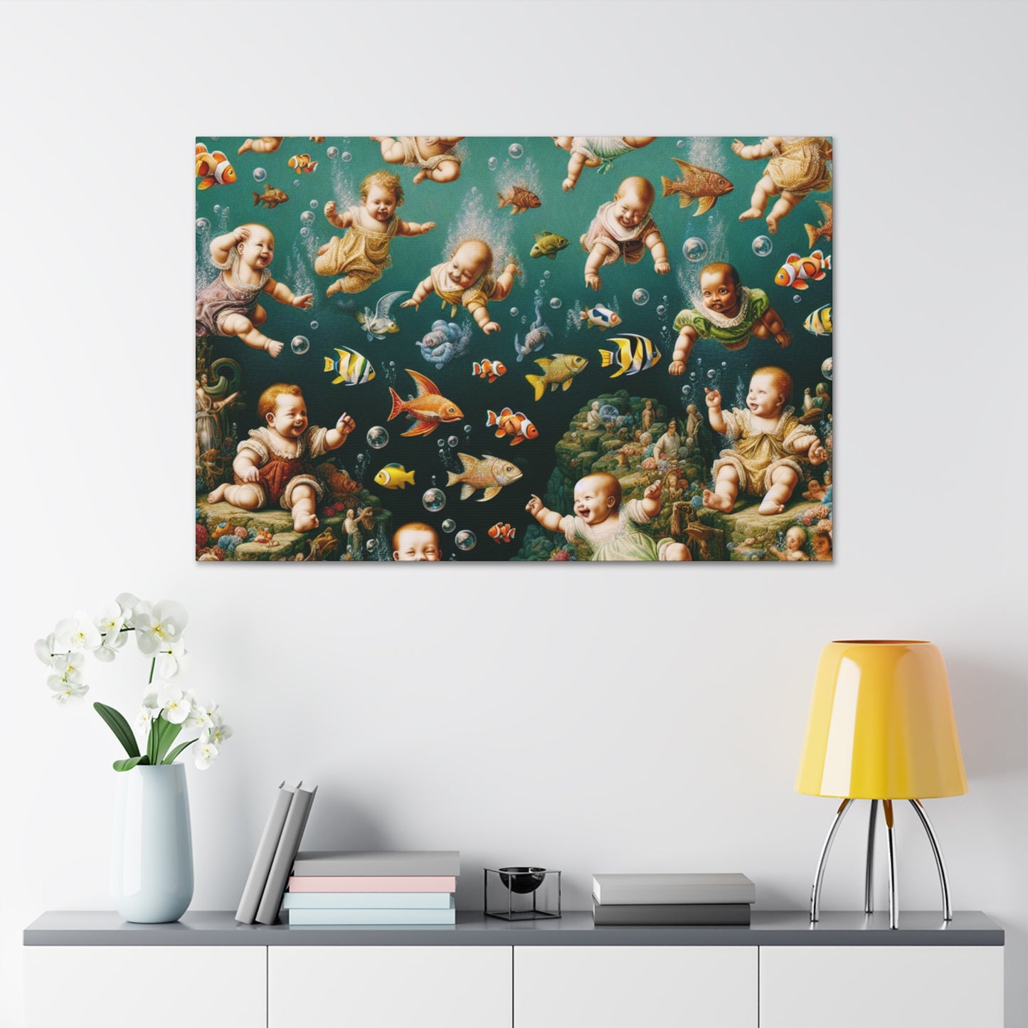 Whimsical Aquatic Melodies - Canvas