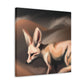 "Fennec Fox Sunrise Glow" - Canvas