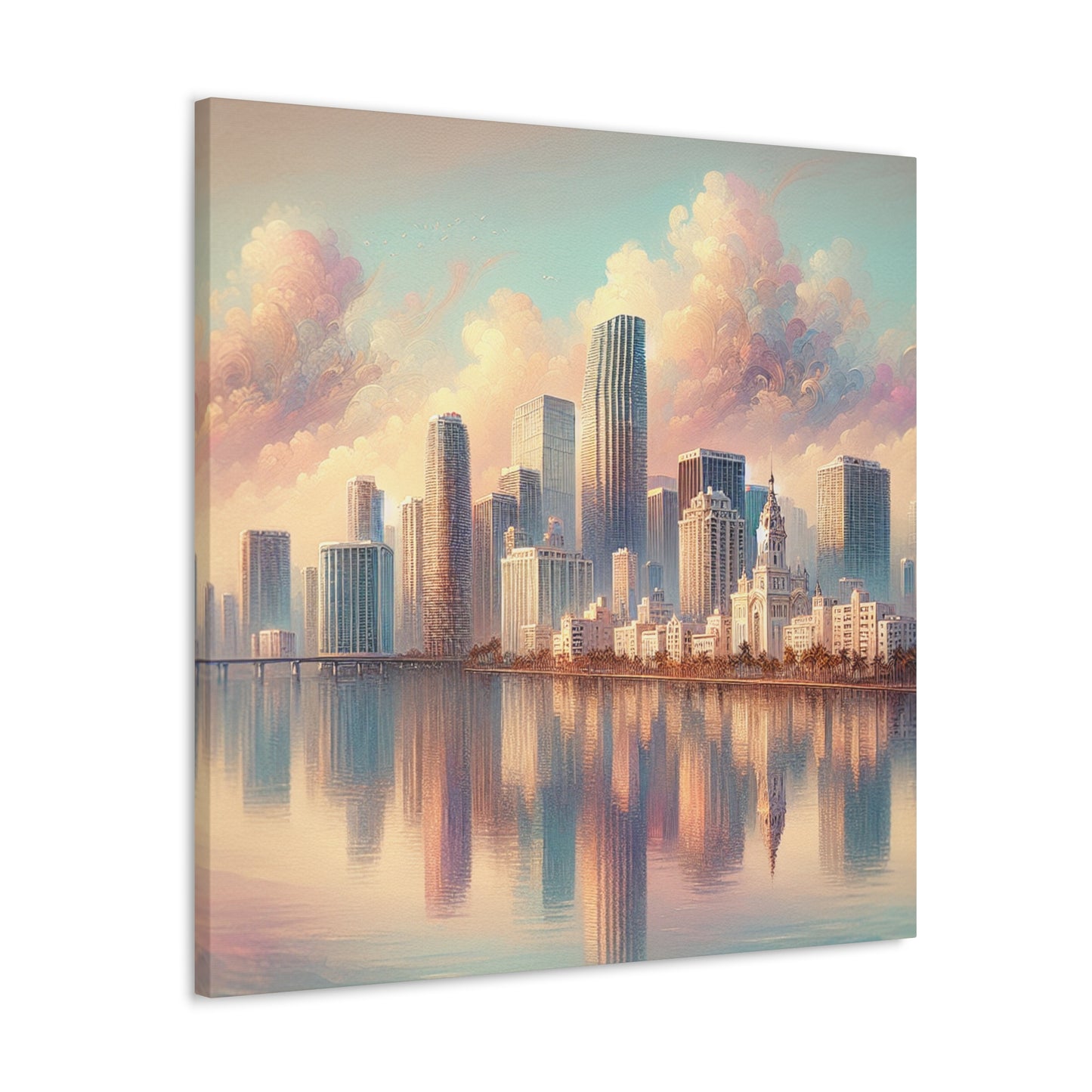 "Vibrant Miami Serenade" - Canvas