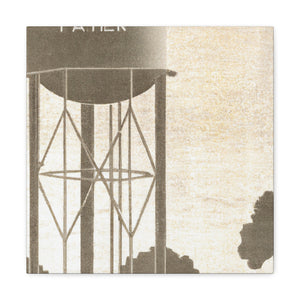 "The Water Tower Embrace" - Canvas