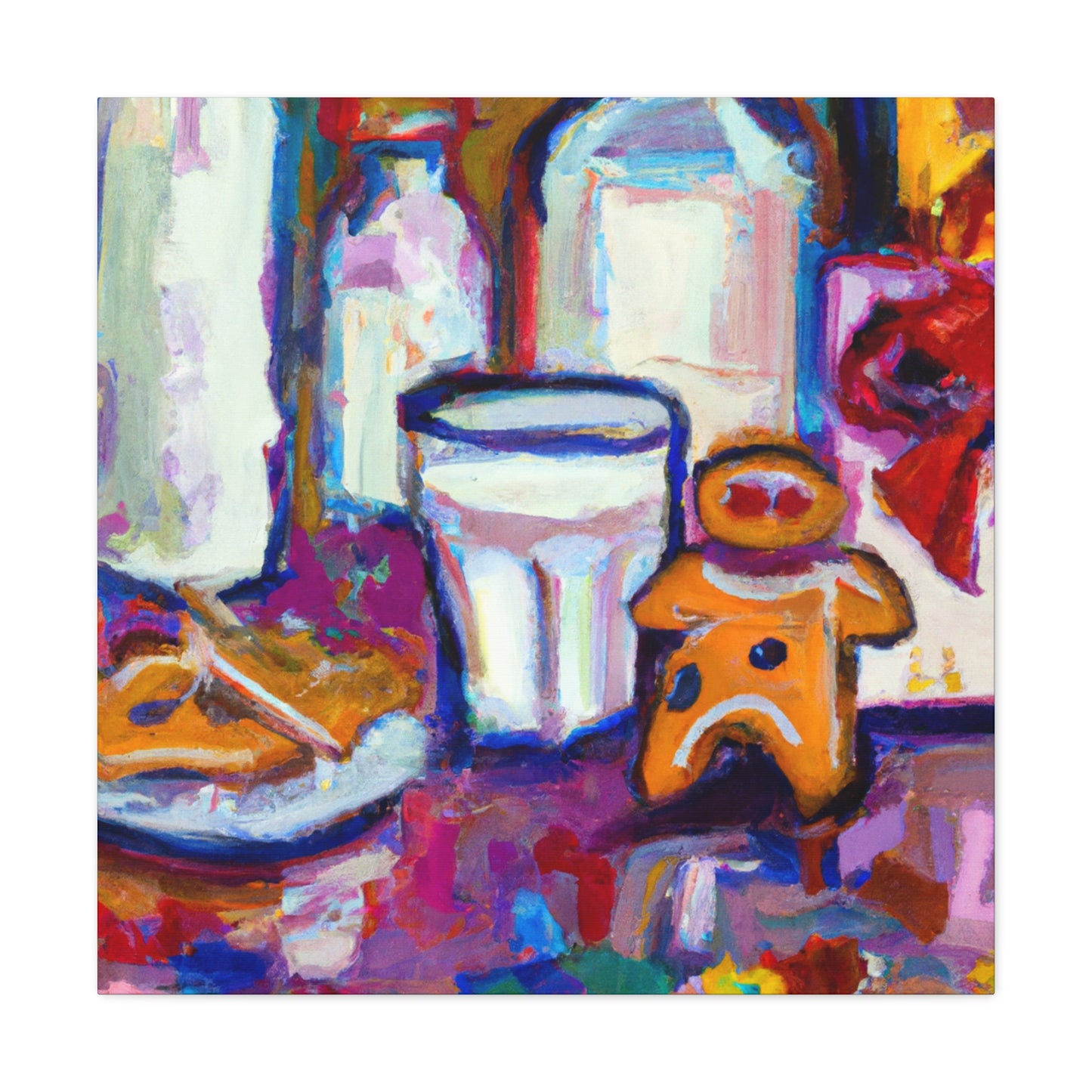 "Milk and Cookies Fauvism" - Canvas