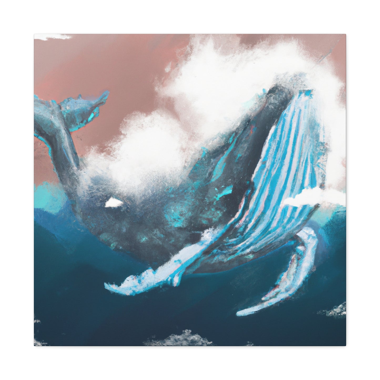 Humpback Whale Collage - Canvas