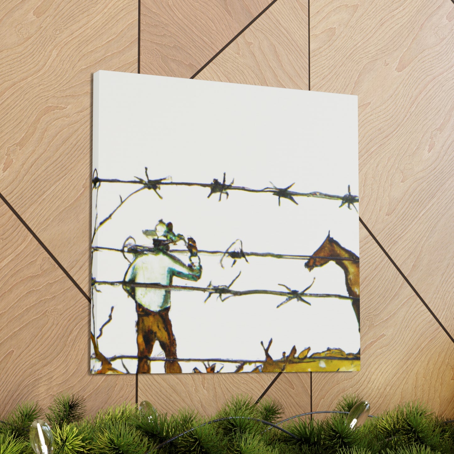 "Barbed Wire Paradox" - Canvas