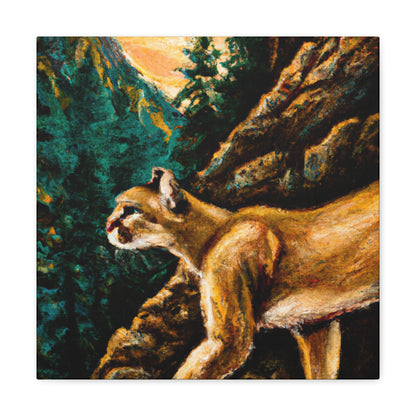 "Cougar in Neoclassicism" - Canvas