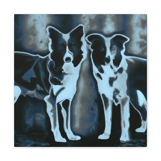 "Collie In Abstract Moonlight" - Canvas