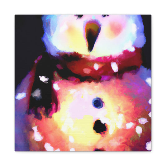 "Snowman in Winter Wonderland" - Canvas