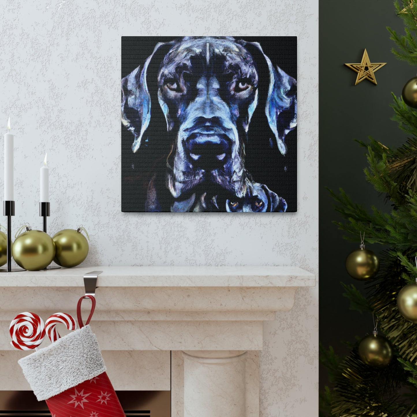 Great Dane in Deco. - Canvas