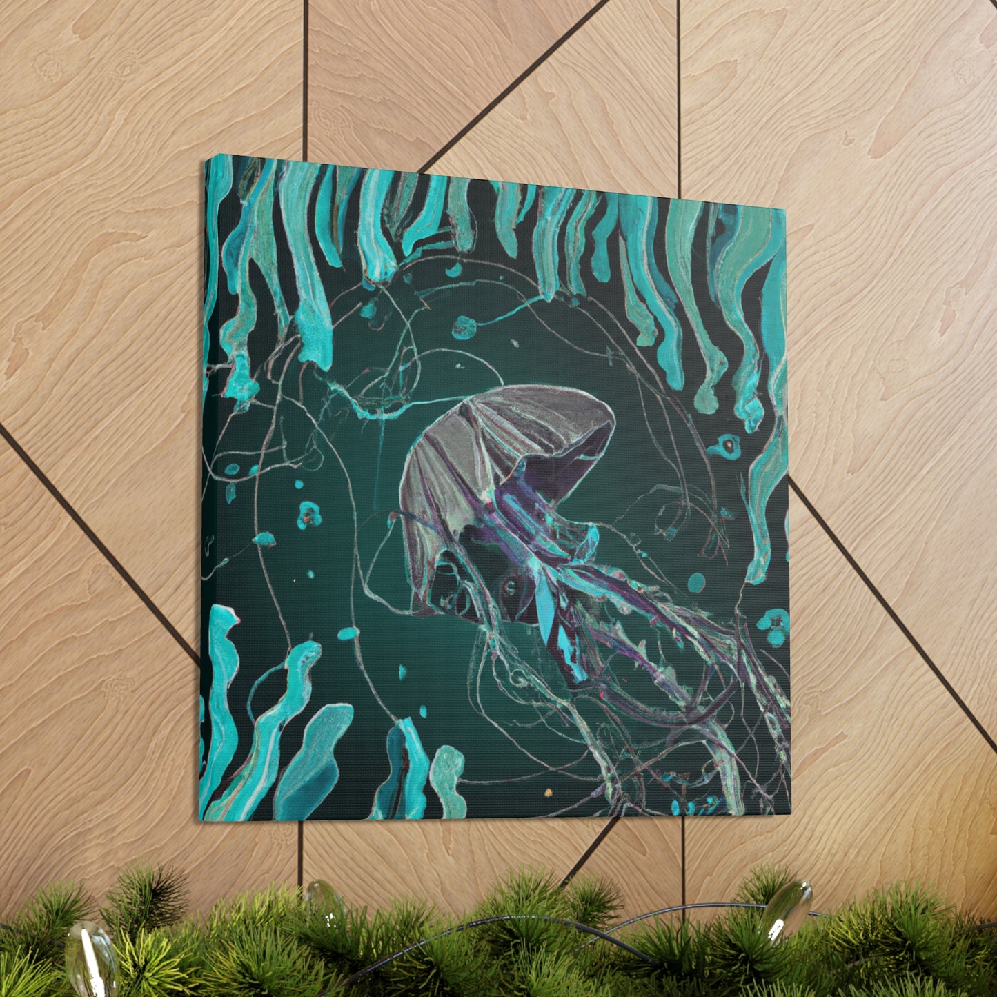 Jellyfish Art Deco - Canvas