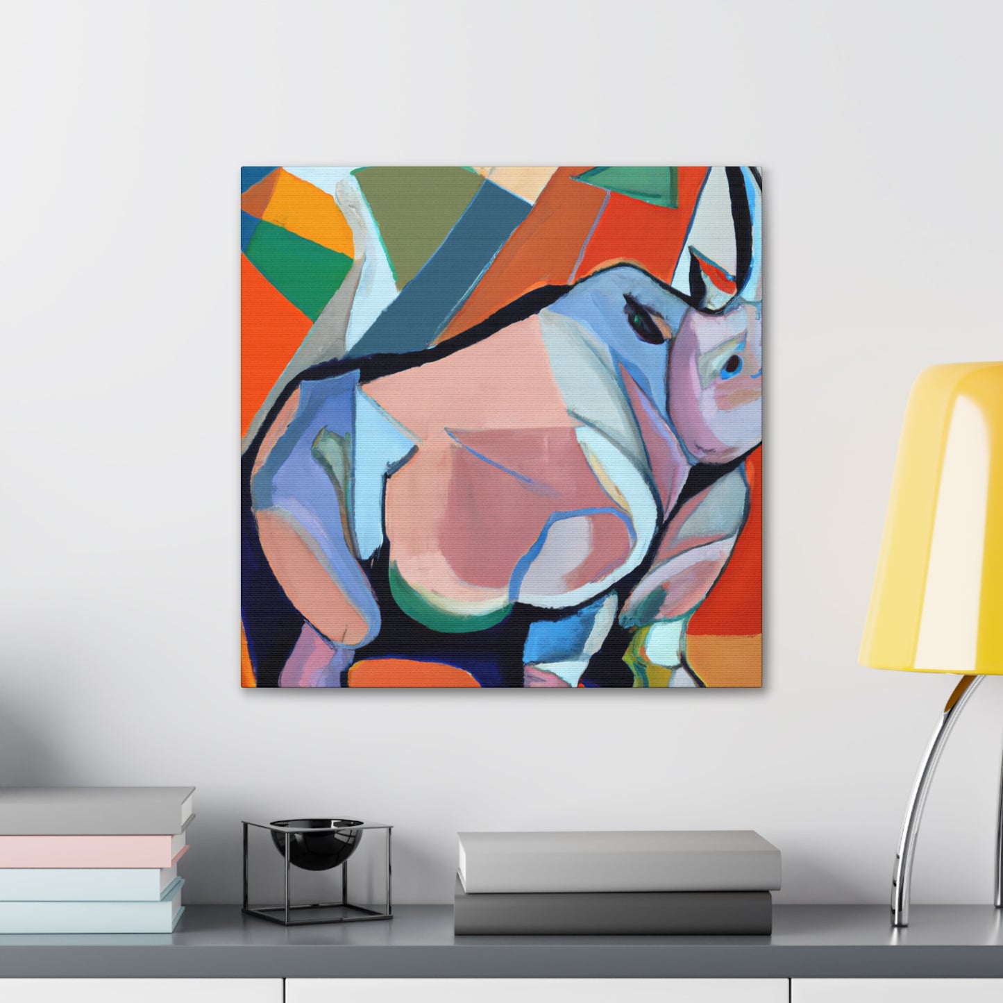 Indian Rhinoceros Melody - Canvas