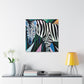 "Gilded Zebra Dance" - Canvas