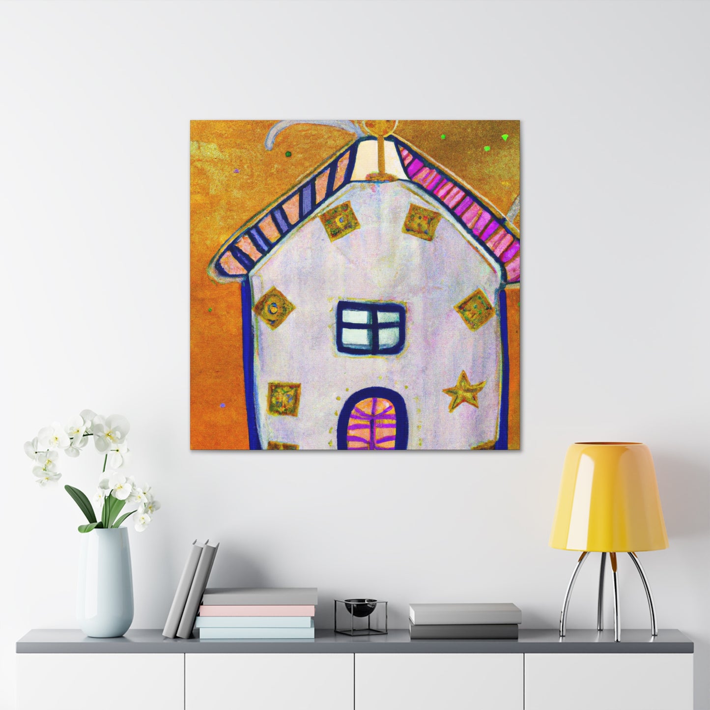 "Gingerbread House Utopia" - Canvas