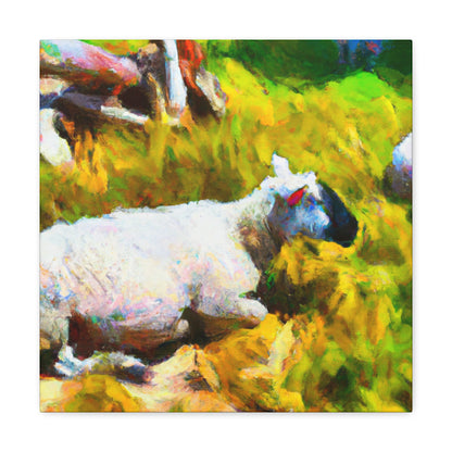 Sheep in Moonlight Glow - Canvas