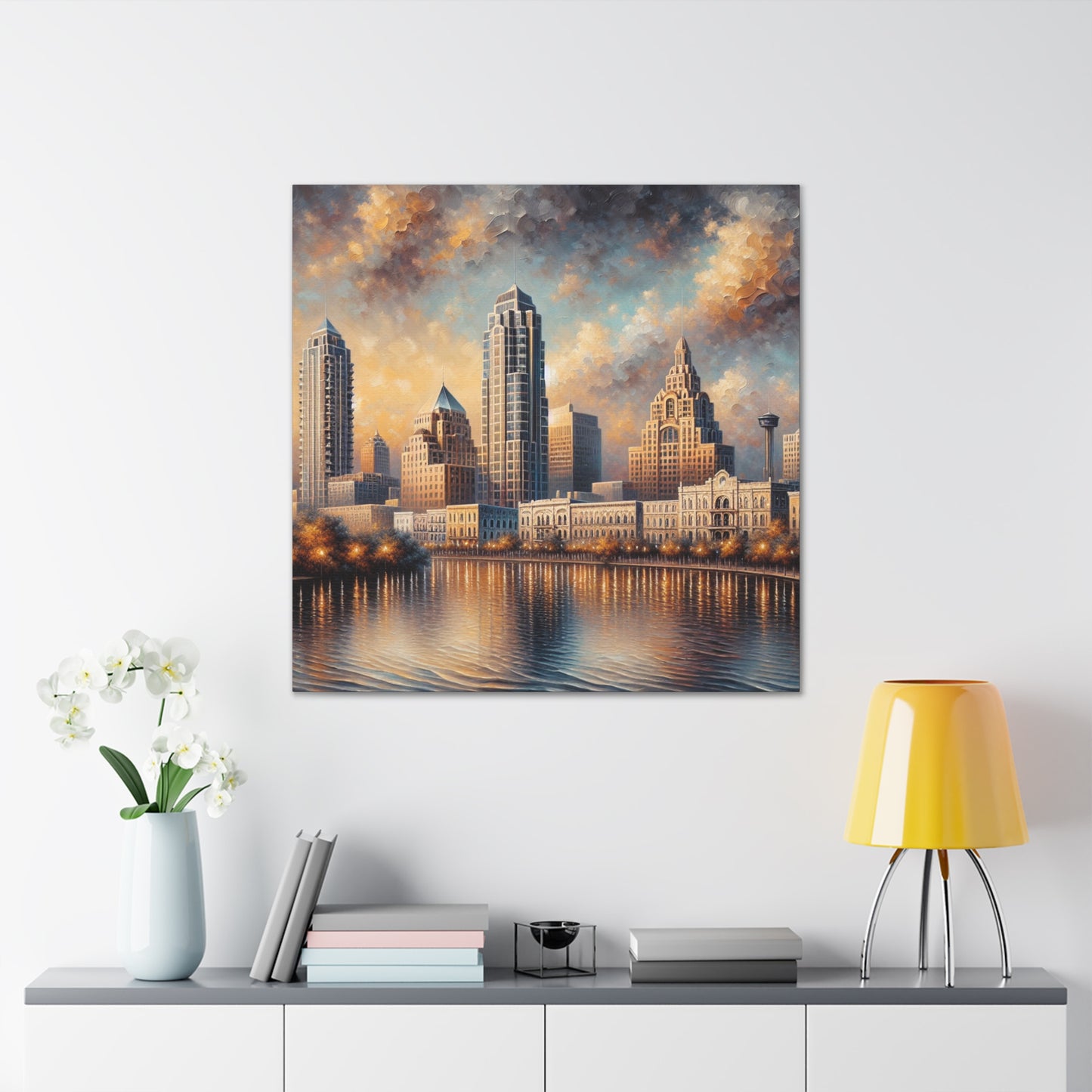 "Serenity Amidst Urban Splendor" - Canvas