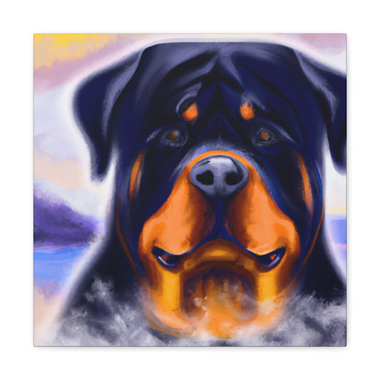 "Rottweiler's Regal Gaze" - Canvas