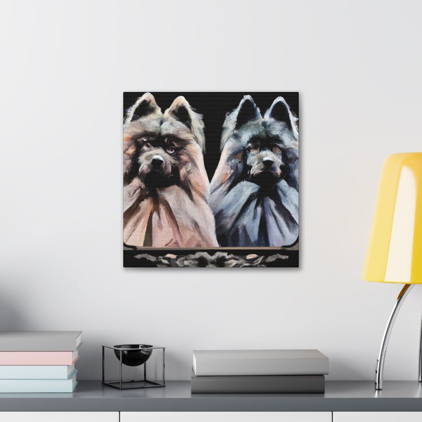 "Keeshond in Bloom" - Canvas