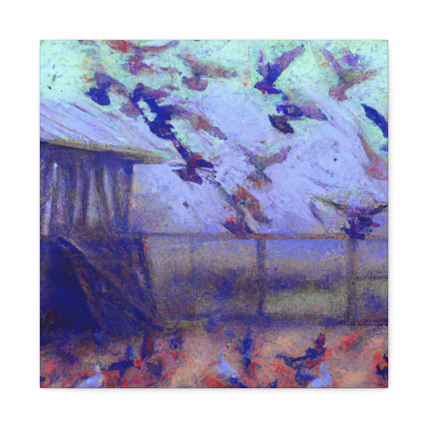 Pigeon in Flighty Hues - Canvas