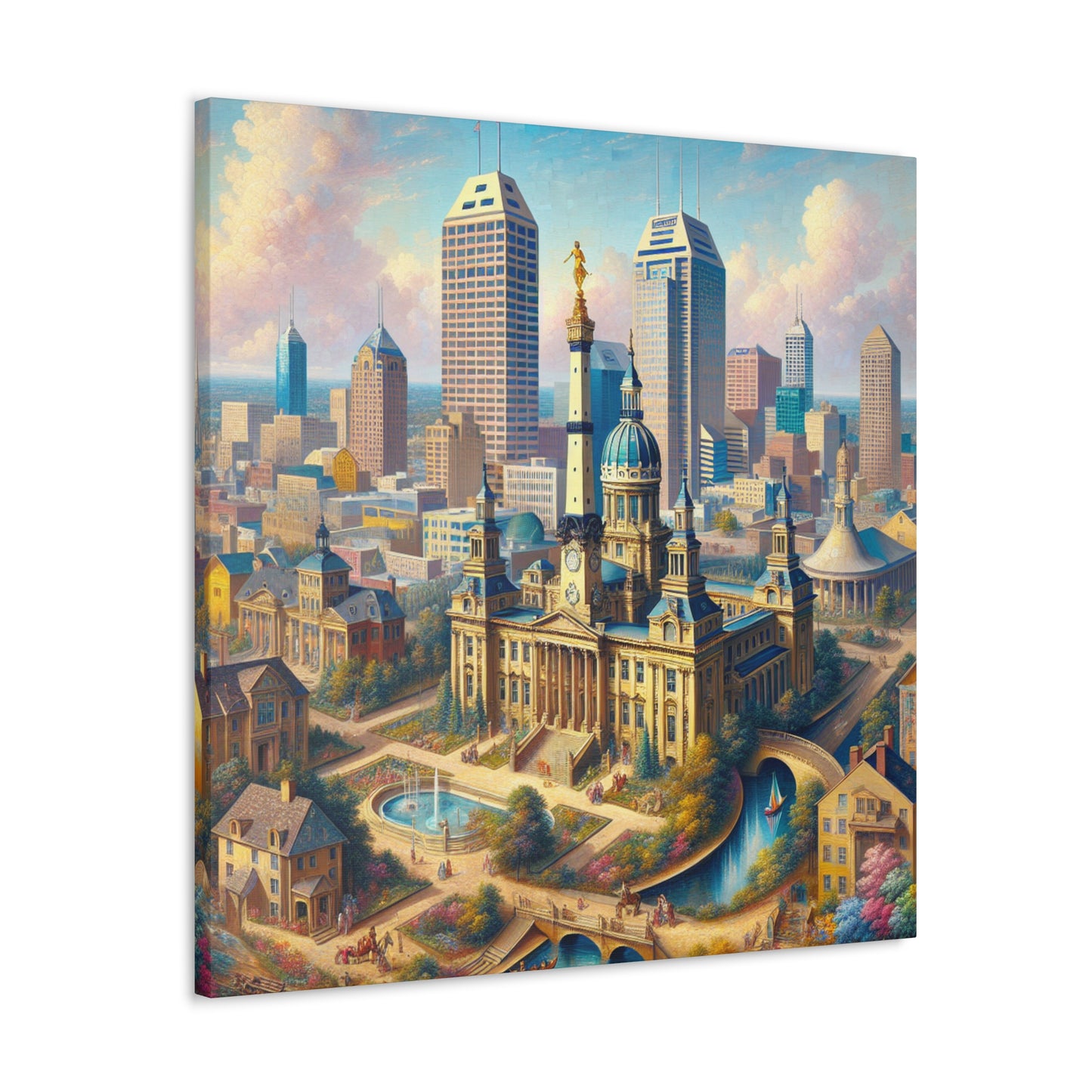 "Serene Splendor of Indianapolis" - Canvas